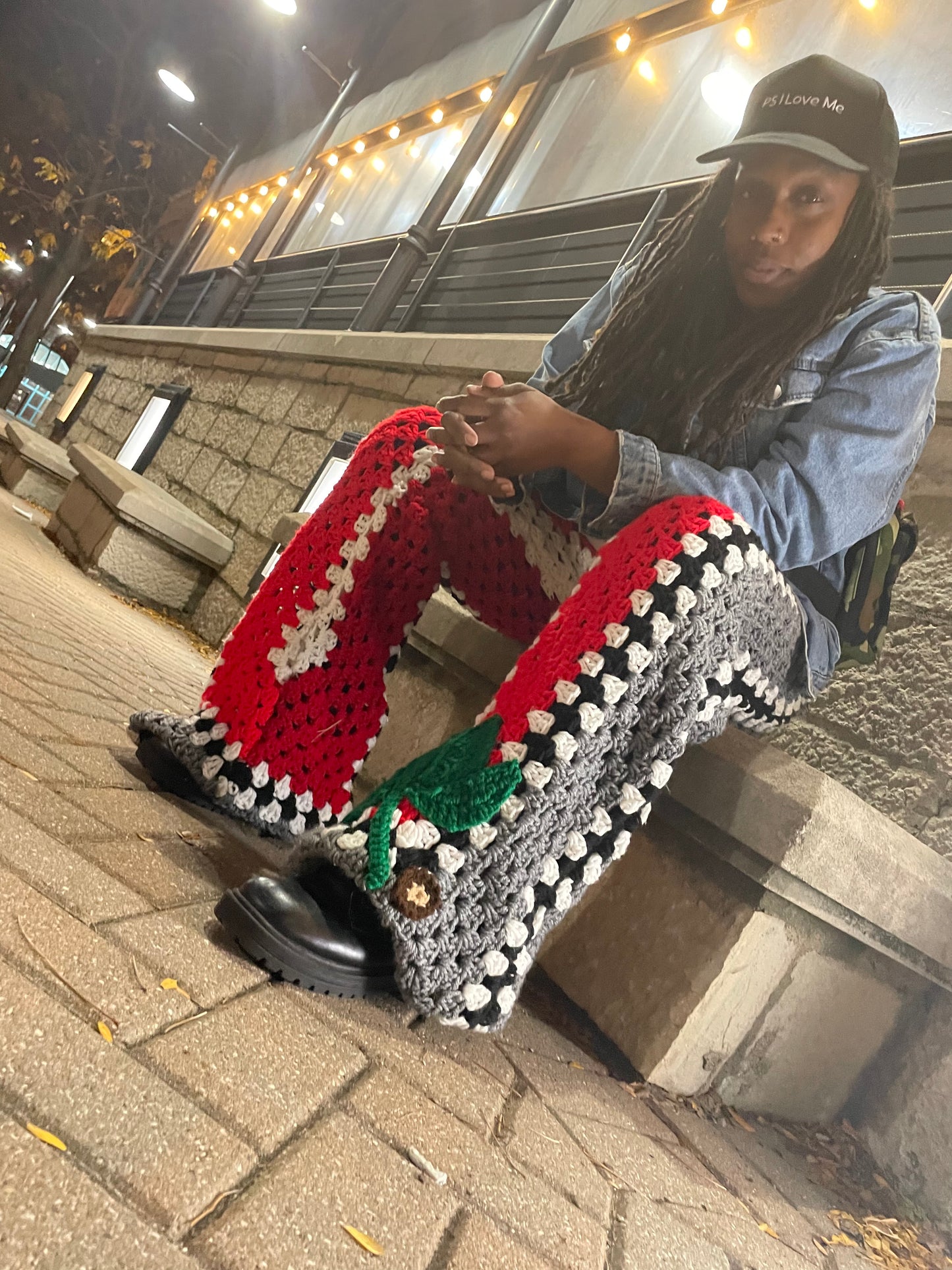 1-of-1 Custom Crochet Blanket Pant